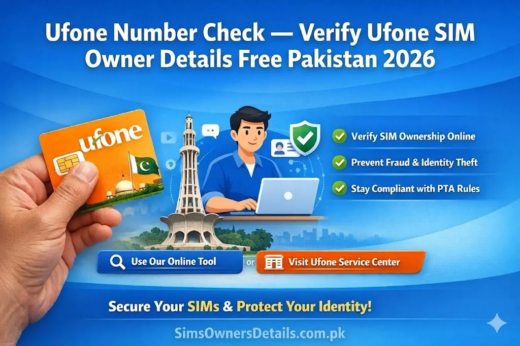Ufone Number Check — Verify Ufone SIM Owner Details Free Pakistan 2026