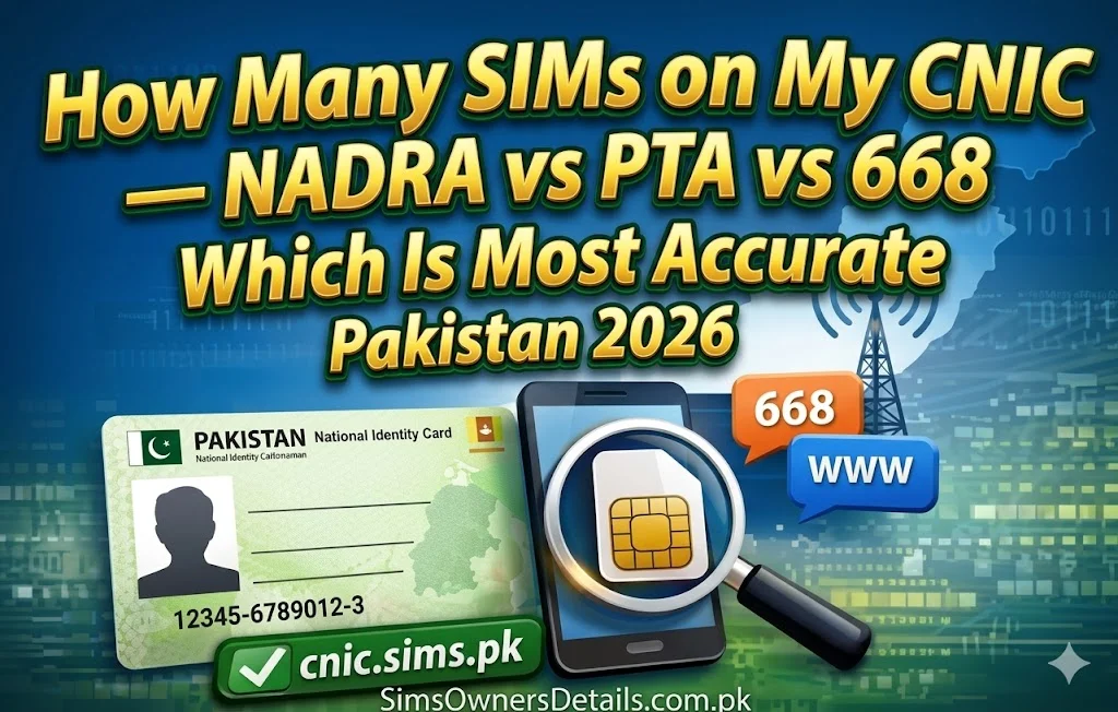 How Many SIMs on My CNIC — NADRA vs PTA vs 668 Which Is Most Accurate Pakistan 2026